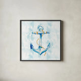 Anchor Dots II by Sue Schlabach. Shown in a sleek black glass frame for a contemporary gallery look. Available as an archival giclee rolled canvas, fine art paper, or poster print. SKU 21380a.