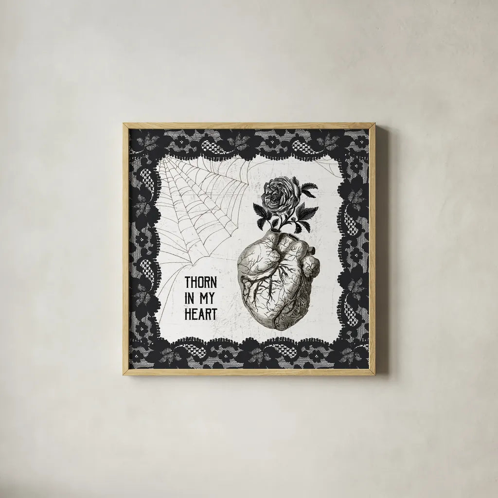 Arsenic and Anatomy I by Sue Schlabach. Shown in a natural wood glass frame for a timeless modern aesthetic. Available as an archival giclee rolled canvas, fine art paper, or poster print. SKU 75717a.