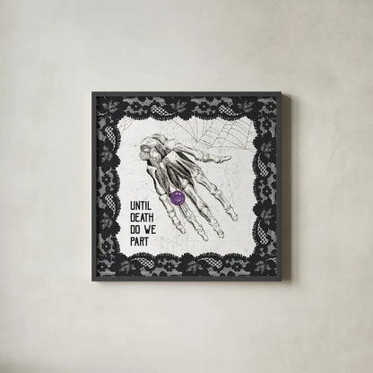 Arsenic and Anatomy II by Sue Schlabach. Shown in a sleek black glass frame for a contemporary gallery look. Available as an archival giclee rolled canvas, fine art paper, or poster print. SKU 75718a.