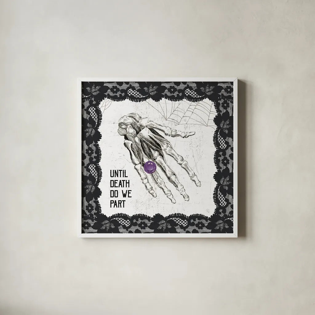 Arsenic and Anatomy II by Sue Schlabach. Shown in a crisp white glass frame for a clean and minimalist style. Available as an archival giclee rolled canvas, fine art paper, or poster print. SKU 75718a.