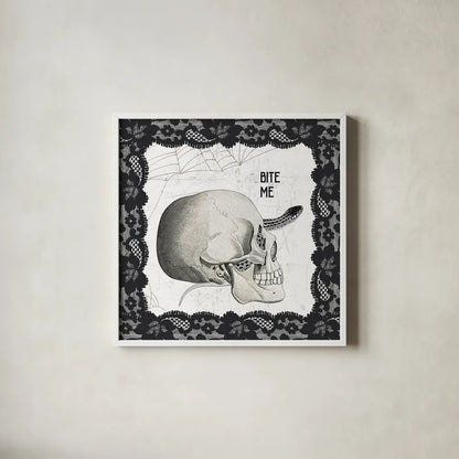 Arsenic and Anatomy V by Sue Schlabach. Shown in a crisp white glass frame for a clean and minimalist style. Available as an archival giclee rolled canvas, fine art paper, or poster print. SKU 75721a.