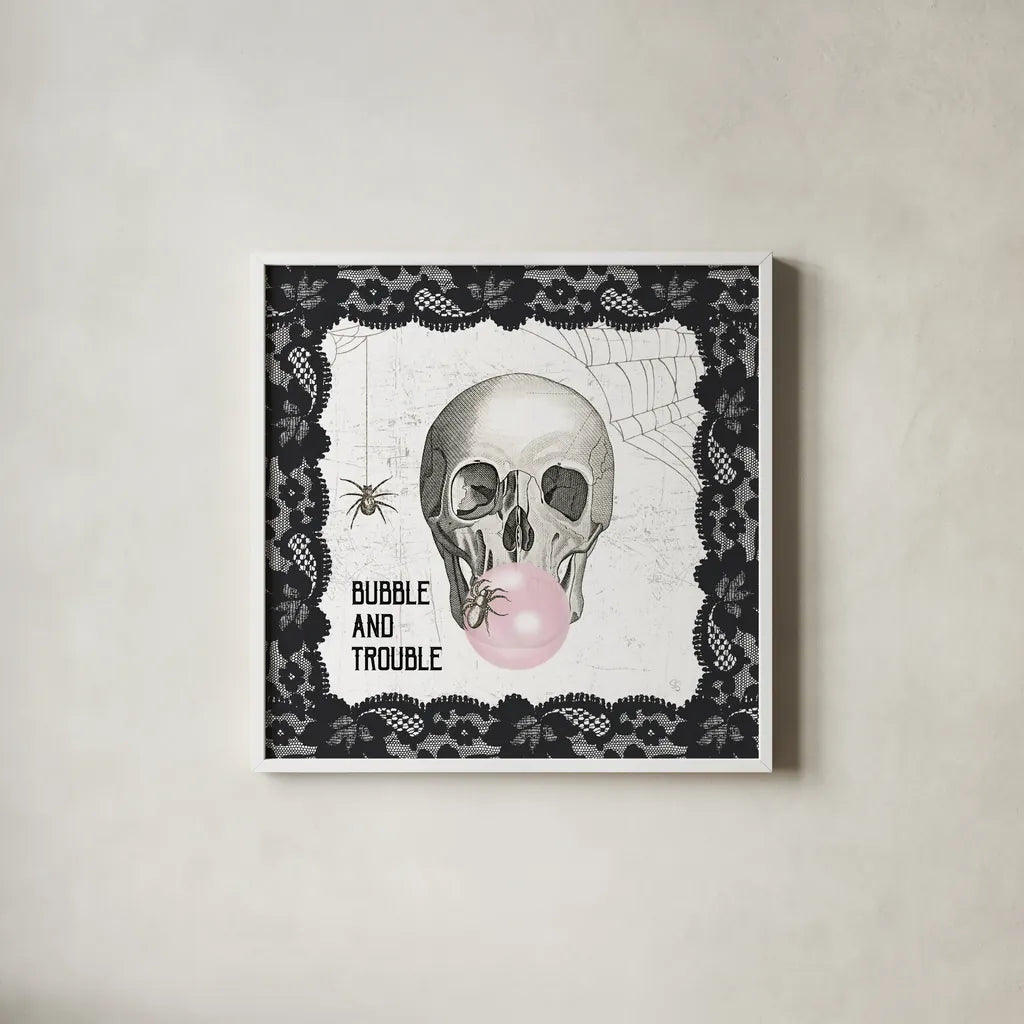 Arsenic and Anatomy VI by Sue Schlabach. Shown in a crisp white glass frame for a clean and minimalist style. Available as an archival giclee rolled canvas, fine art paper, or poster print. SKU 75722a.