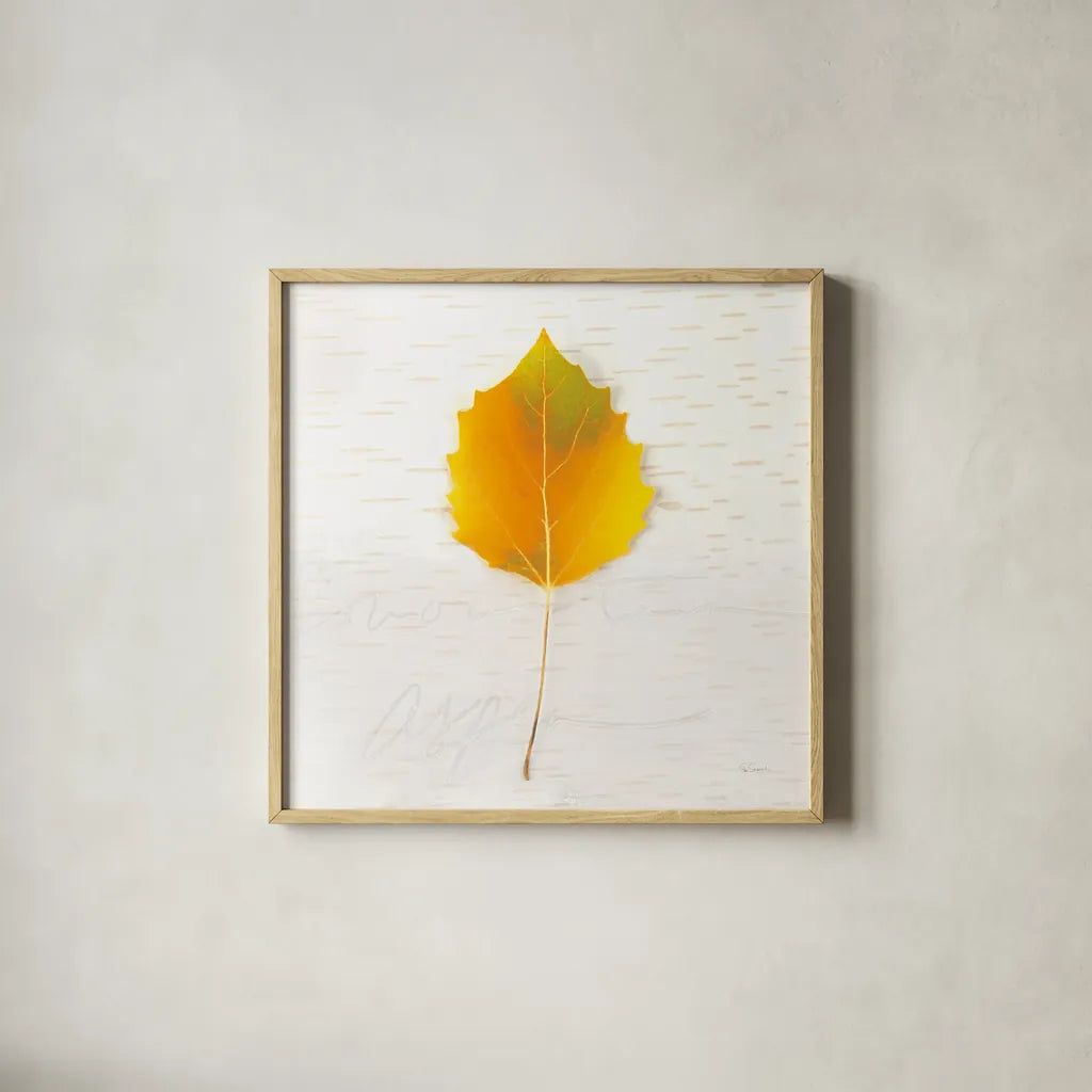 Autumn Colors III by Sue Schlabach. Shown in a natural wood glass frame for a timeless modern aesthetic. Available as an archival giclee rolled canvas, fine art paper, or poster print. SKU 29347a.