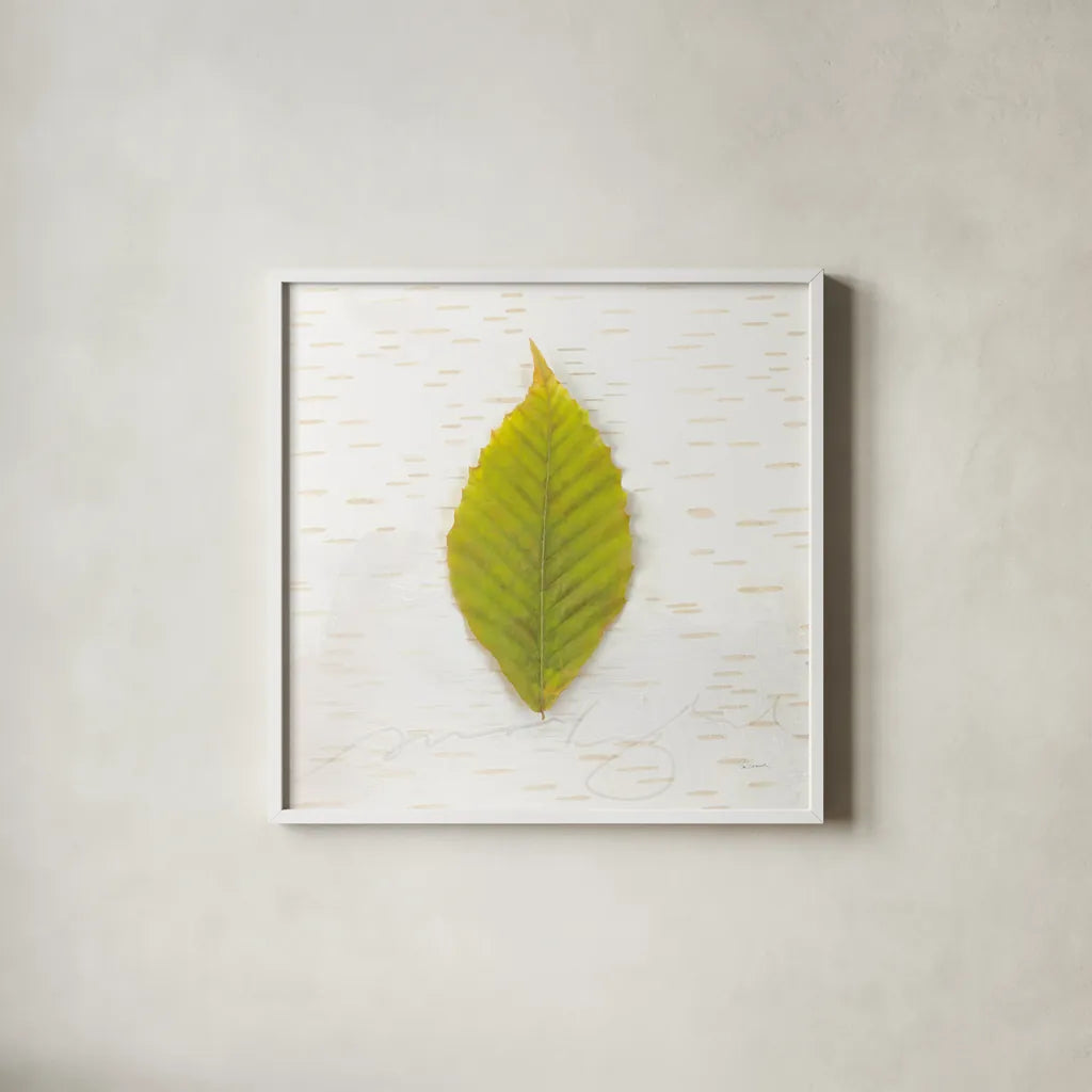 Autumn Colors IV by Sue Schlabach. Shown in a crisp white glass frame for a clean and minimalist style. Available as an archival giclee rolled canvas, fine art paper, or poster print. SKU 29348a.