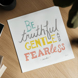 Be Truthful by Sue Schlabach. Shown as a detailed flat fine art print, highlighting archival giclee quality. Available as an archival giclee rolled canvas, fine art paper, or poster print. SKU 48725a.
