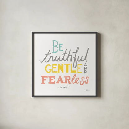 Be Truthful by Sue Schlabach. Shown in a sleek black glass frame for a contemporary gallery look. Available as an archival giclee rolled canvas, fine art paper, or poster print. SKU 48725a.