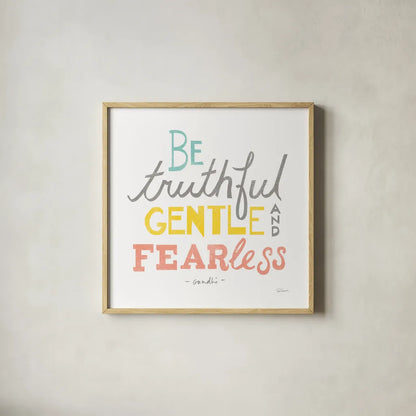 Be Truthful by Sue Schlabach. Shown in a natural wood glass frame for a timeless modern aesthetic. Available as an archival giclee rolled canvas, fine art paper, or poster print. SKU 48725a.