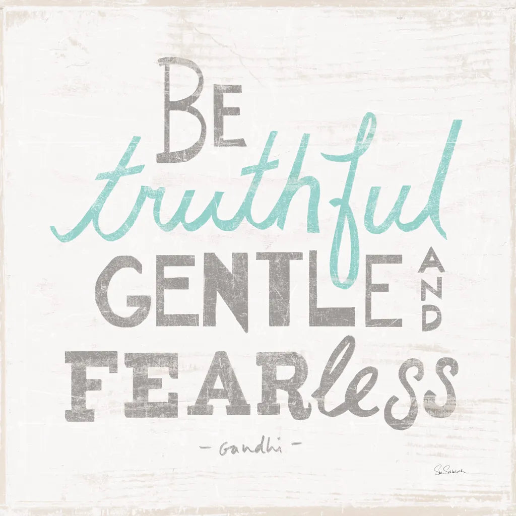 Be Truthful Gray by Sue Schlabach. SKU 56408a. Archival Giclee Fine art print for wall decor.