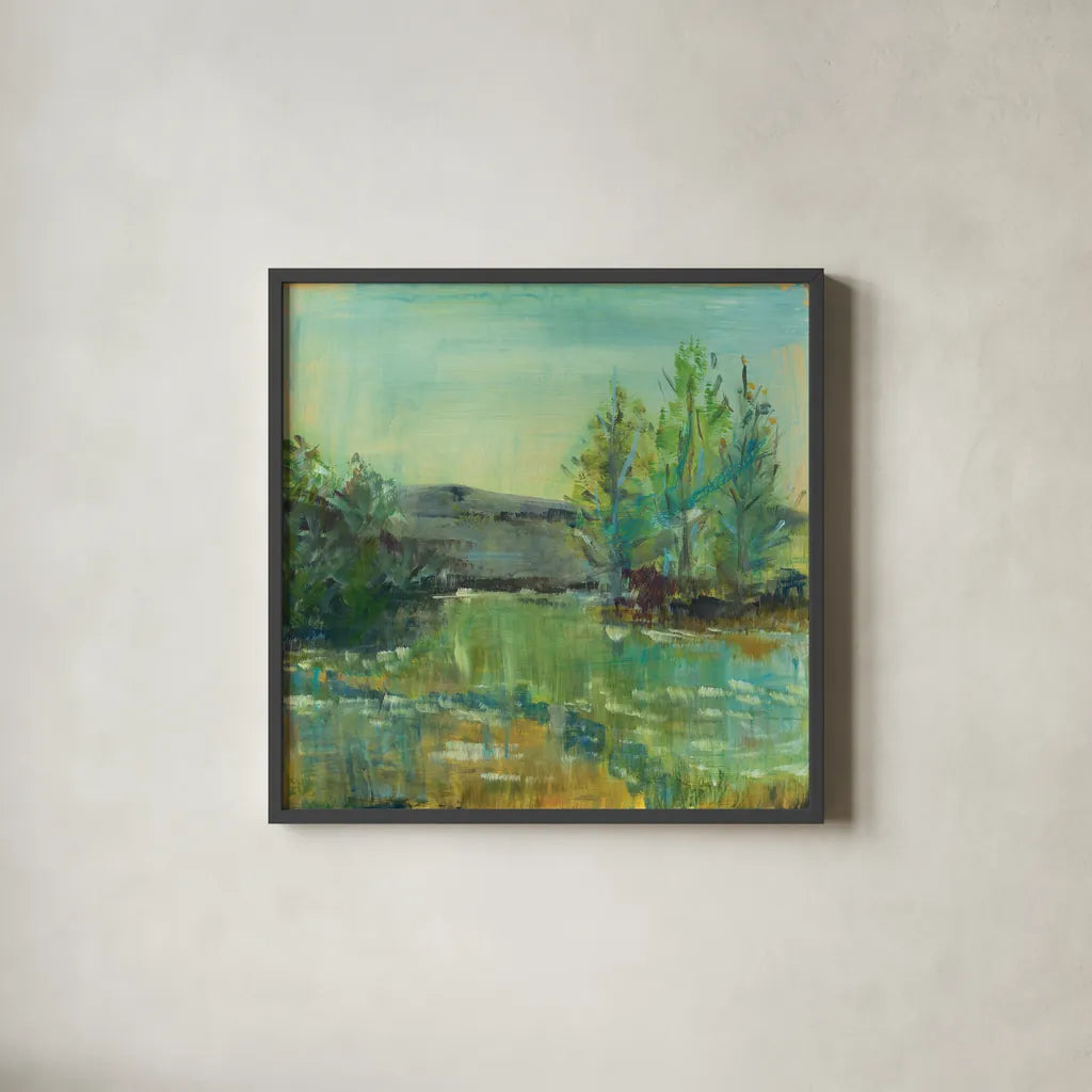 Beautiful Life by Sue Schlabach. Shown in a sleek black glass frame for a contemporary gallery look. Available as an archival giclee rolled canvas, fine art paper, or poster print. SKU 38101a.