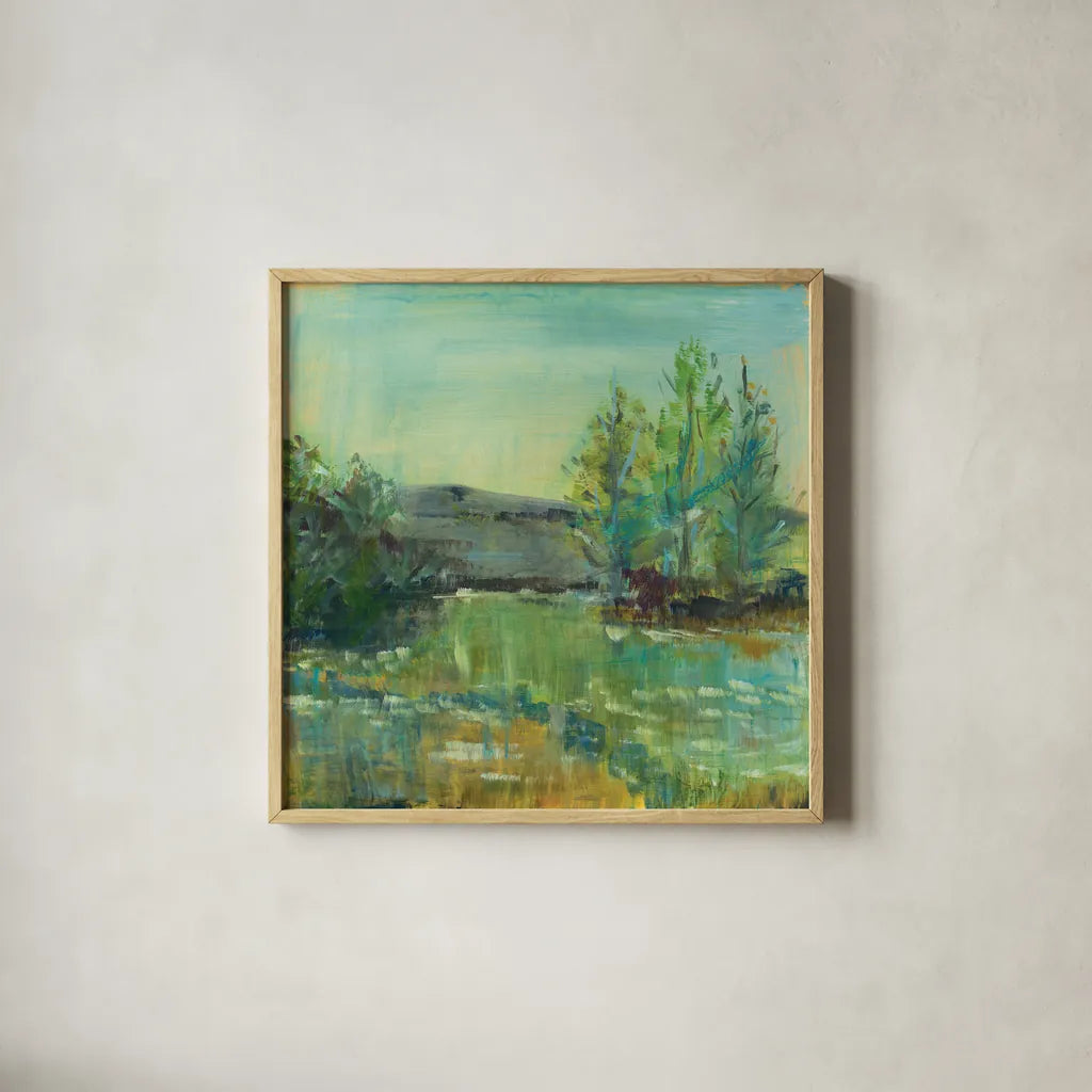 Beautiful Life by Sue Schlabach. Shown in a natural wood glass frame for a timeless modern aesthetic. Available as an archival giclee rolled canvas, fine art paper, or poster print. SKU 38101a.