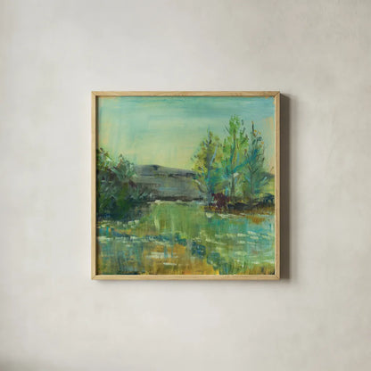 Beautiful Life by Sue Schlabach. Shown in a natural wood glass frame for a timeless modern aesthetic. Available as an archival giclee rolled canvas, fine art paper, or poster print. SKU 38101a.