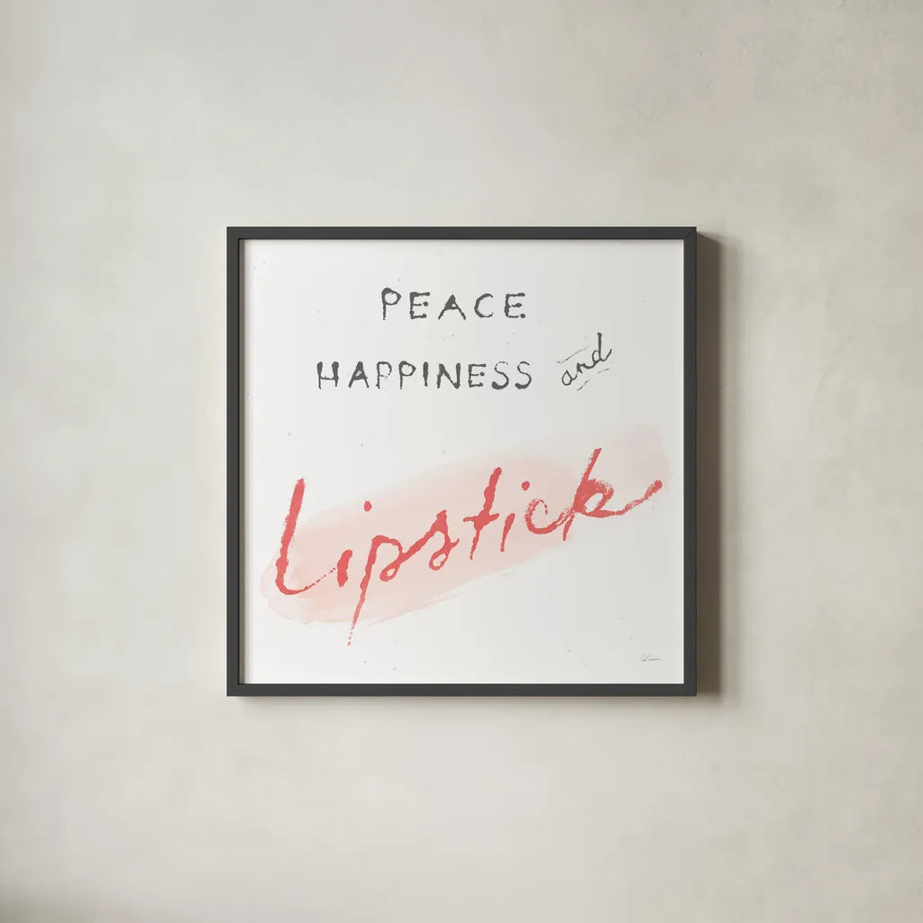 Beauty and Sass III by Sue Schlabach. Shown in a sleek black glass frame for a contemporary gallery look. Available as an archival giclee rolled canvas, fine art paper, or poster print. SKU 31074a.