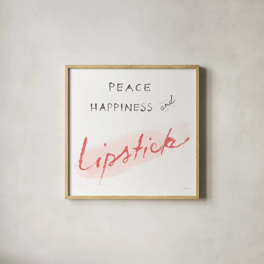 Beauty and Sass III by Sue Schlabach. Shown in a natural wood glass frame for a timeless modern aesthetic. Available as an archival giclee rolled canvas, fine art paper, or poster print. SKU 31074a.