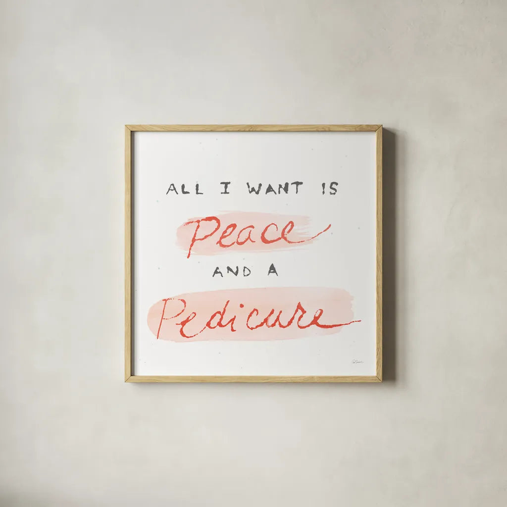 Beauty and Sass V by Sue Schlabach. Shown in a natural wood glass frame for a timeless modern aesthetic. Available as an archival giclee rolled canvas, fine art paper, or poster print. SKU 31076a.