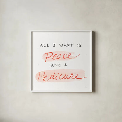 Beauty and Sass V by Sue Schlabach. Shown in a crisp white glass frame for a clean and minimalist style. Available as an archival giclee rolled canvas, fine art paper, or poster print. SKU 31076a.