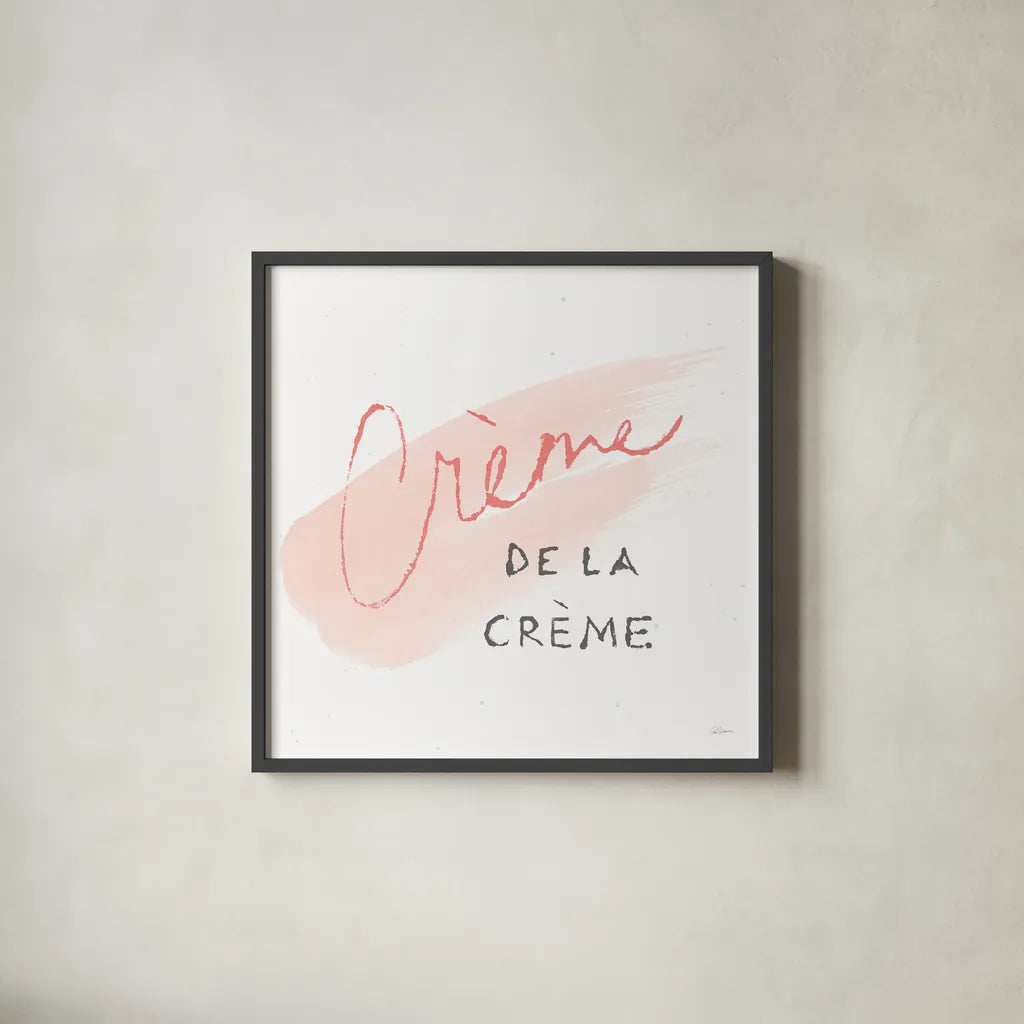 Beauty and Sass VII by Sue Schlabach. Shown in a sleek black glass frame for a contemporary gallery look. Available as an archival giclee rolled canvas, fine art paper, or poster print. SKU 31312a.