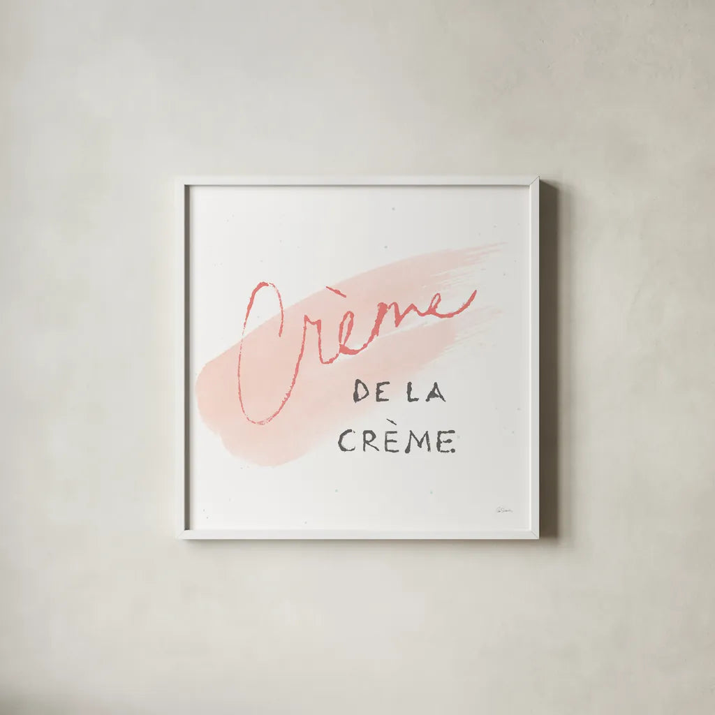 Beauty and Sass VII by Sue Schlabach. Shown in a crisp white glass frame for a clean and minimalist style. Available as an archival giclee rolled canvas, fine art paper, or poster print. SKU 31312a.