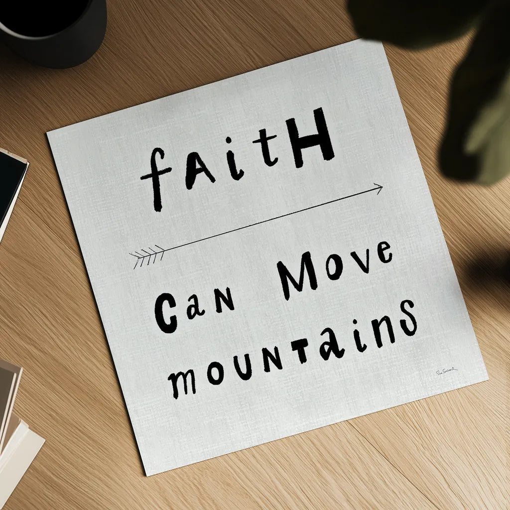 Beliefs I BW by Sue Schlabach. Shown as a detailed flat fine art print, highlighting archival giclee quality. Available as an archival giclee rolled canvas, fine art paper, or poster print. SKU 35185a.