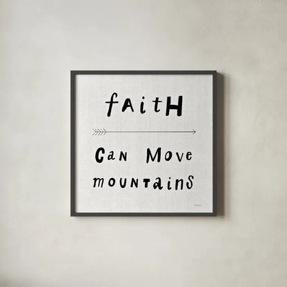 Beliefs I BW by Sue Schlabach. Shown in a sleek black glass frame for a contemporary gallery look. Available as an archival giclee rolled canvas, fine art paper, or poster print. SKU 35185a.