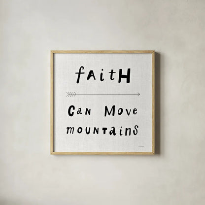 Beliefs I BW by Sue Schlabach. Shown in a natural wood glass frame for a timeless modern aesthetic. Available as an archival giclee rolled canvas, fine art paper, or poster print. SKU 35185a.