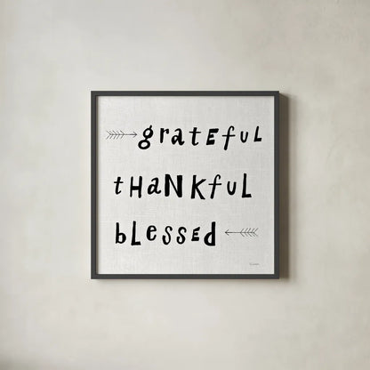 Beliefs II BW by Sue Schlabach. Shown in a sleek black glass frame for a contemporary gallery look. Available as an archival giclee rolled canvas, fine art paper, or poster print. SKU 35186a.