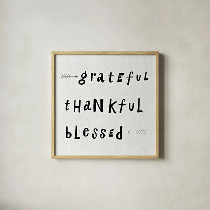 Beliefs II BW by Sue Schlabach. Shown in a natural wood glass frame for a timeless modern aesthetic. Available as an archival giclee rolled canvas, fine art paper, or poster print. SKU 35186a.