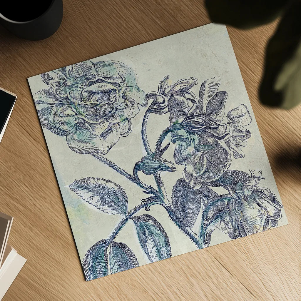 Belle Fleur I by Sue Schlabach. Shown as a detailed flat fine art print, highlighting archival giclee quality. Available as an archival giclee rolled canvas, fine art paper, or poster print. SKU 20083a.