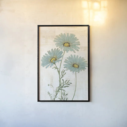 Bloemen Boek IV v2 by Sue Schlabach. shown as a paper print in a black flame. Available as a archival giclee rolled canvas, fine art paper, or poster print. SKU 72088h.