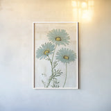 Bloemen Boek IV v2 by Sue Schlabach. shown as a paper print in a white frame. Available as a archival giclee rolled canvas, fine art paper, or poster print. SKU 72088h.