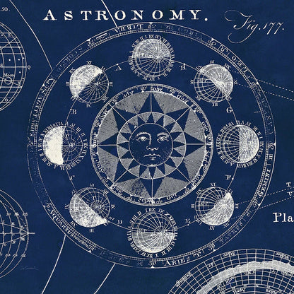 Blueprint Astronomy Crop by Sue Schlabach. SKU 44637a. Archival Giclee Fine art print for wall decor.