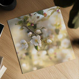 Blush Blossoms I Square Pastel by Sue Schlabach. Shown as a detailed flat fine art print, highlighting archival giclee quality. Available as an archival giclee rolled canvas, fine art paper, or poster print. SKU 22119a.