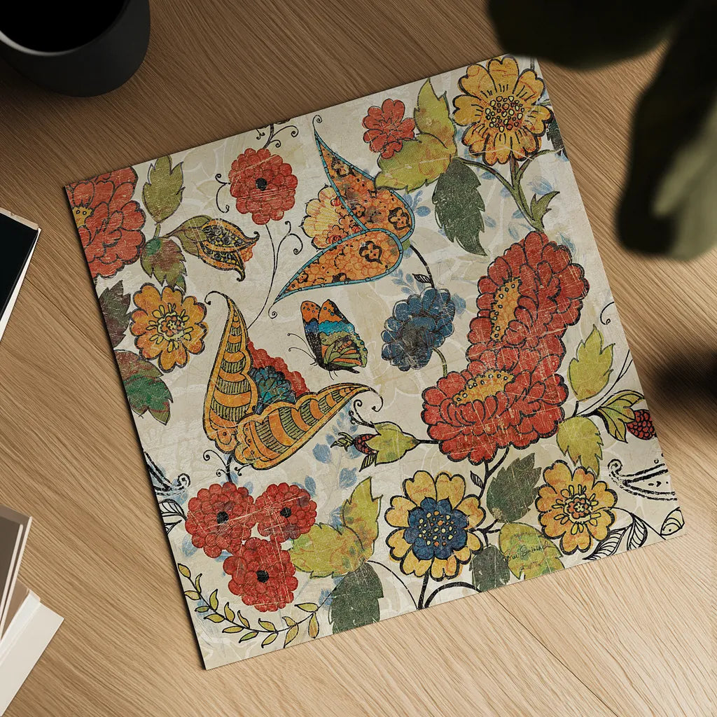 Botanical Fragments Crop by Sue Schlabach. Shown as a detailed flat fine art print, highlighting archival giclee quality. Available as an archival giclee rolled canvas, fine art paper, or poster print. SKU 13233a.