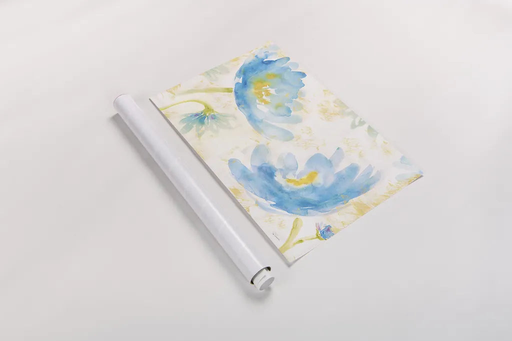 Breeze Bloom I by Sue Schlabach. shown as a rolled paper print. Available as archival giclee rolled canvas, fine art paper, or poster print. SKU 20856i.