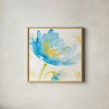 Breeze Bloom II by Sue Schlabach. Shown in a natural wood glass frame for a timeless modern aesthetic. Available as an archival giclee rolled canvas, fine art paper, or poster print. SKU 20857a.