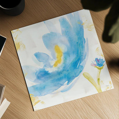 Breeze Bloom V v2 by Sue Schlabach. Shown as a detailed flat fine art print, highlighting archival giclee quality. Available as an archival giclee rolled canvas, fine art paper, or poster print. SKU 20862a.