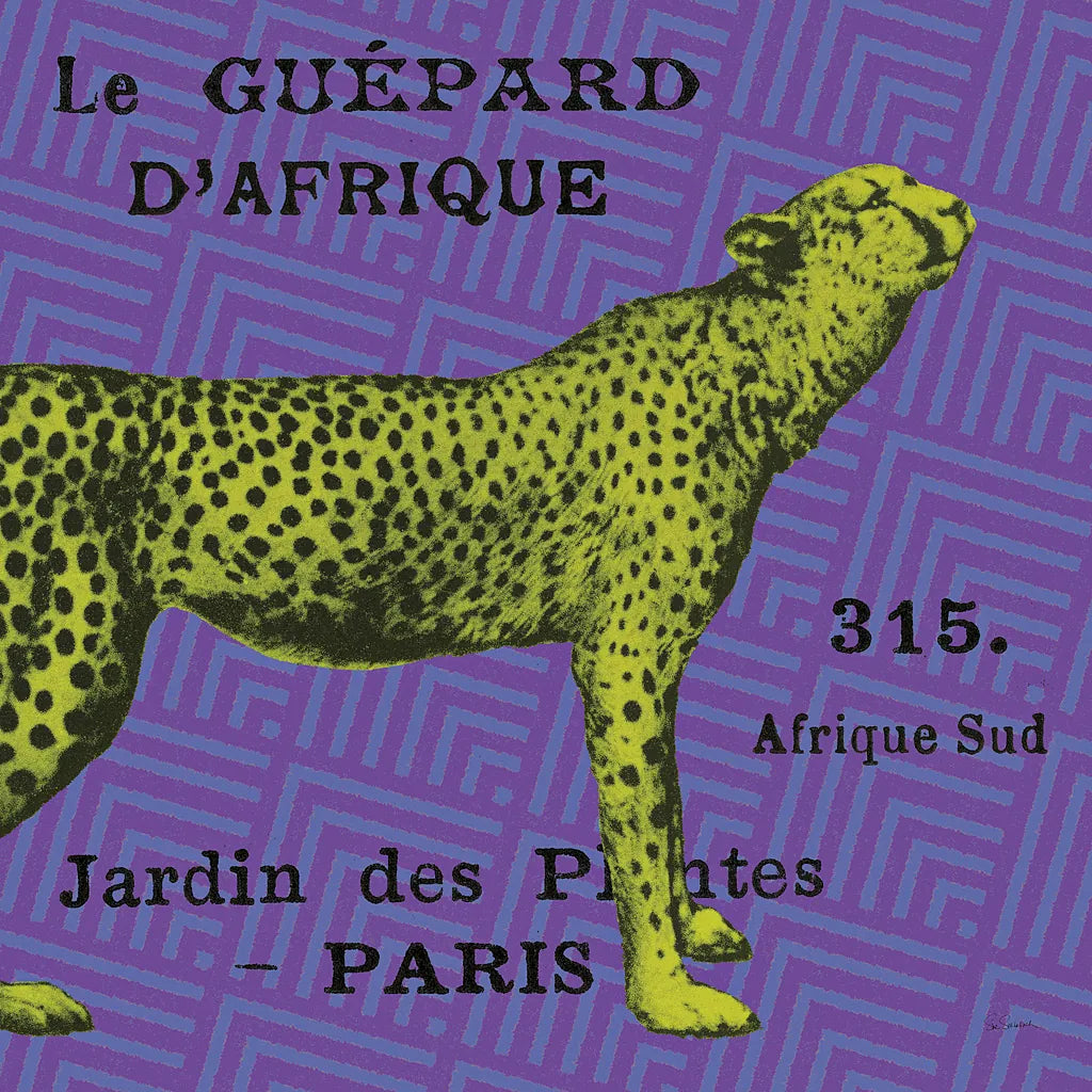 Bright Safari Leopard by Sue Schlabach. SKU 18530a. Archival Giclee Fine art print for wall decor.