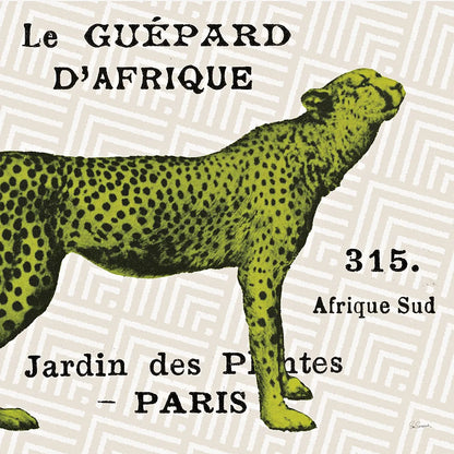 Bright Safari Leopard on Taupe by Sue Schlabach. SKU 44789a. Archival Giclee Fine art print for wall decor.