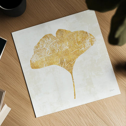 Bronzed Leaf III by Sue Schlabach. Shown as a detailed flat fine art print, highlighting archival giclee quality. Available as an archival giclee rolled canvas, fine art paper, or poster print. SKU 21197a.