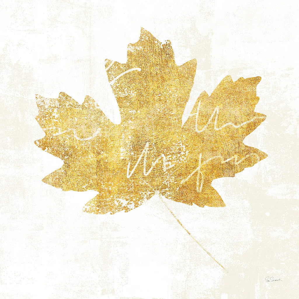 Bronzed Leaf IV by Sue Schlabach. SKU 21198a. Archival Giclee Fine art print for wall decor.