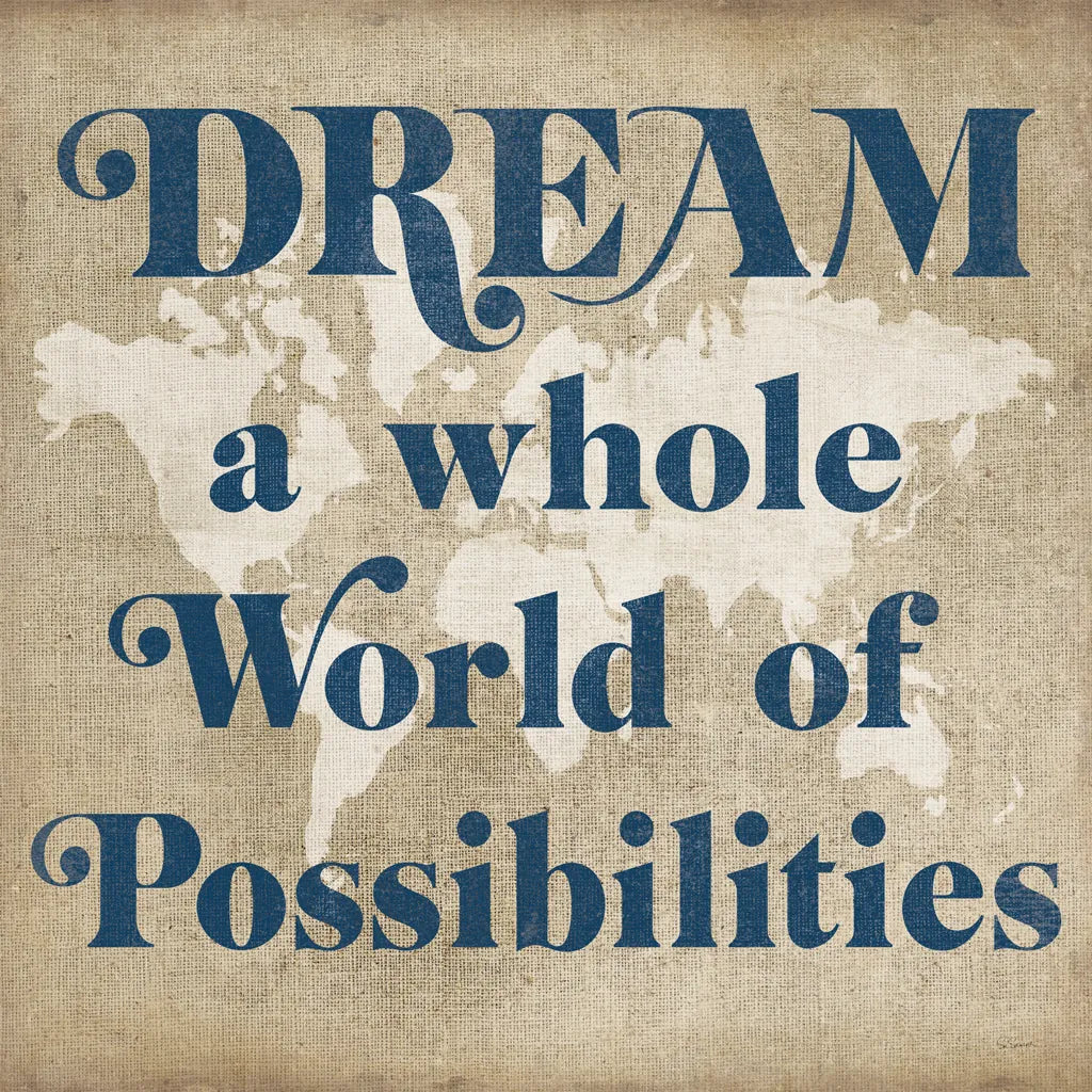 Burlap World Map II by Sue Schlabach. SKU 63161a. Archival Giclee Fine art print for wall decor.