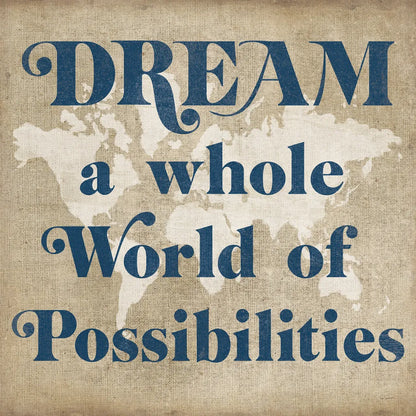 Burlap World Map II by Sue Schlabach. SKU 63161a. Archival Giclee Fine art print for wall decor.