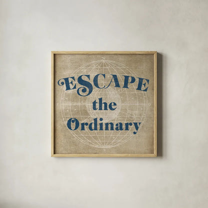 Burlap World Map V by Sue Schlabach. Shown in a natural wood glass frame for a timeless modern aesthetic. Available as an archival giclee rolled canvas, fine art paper, or poster print. SKU 63691a.