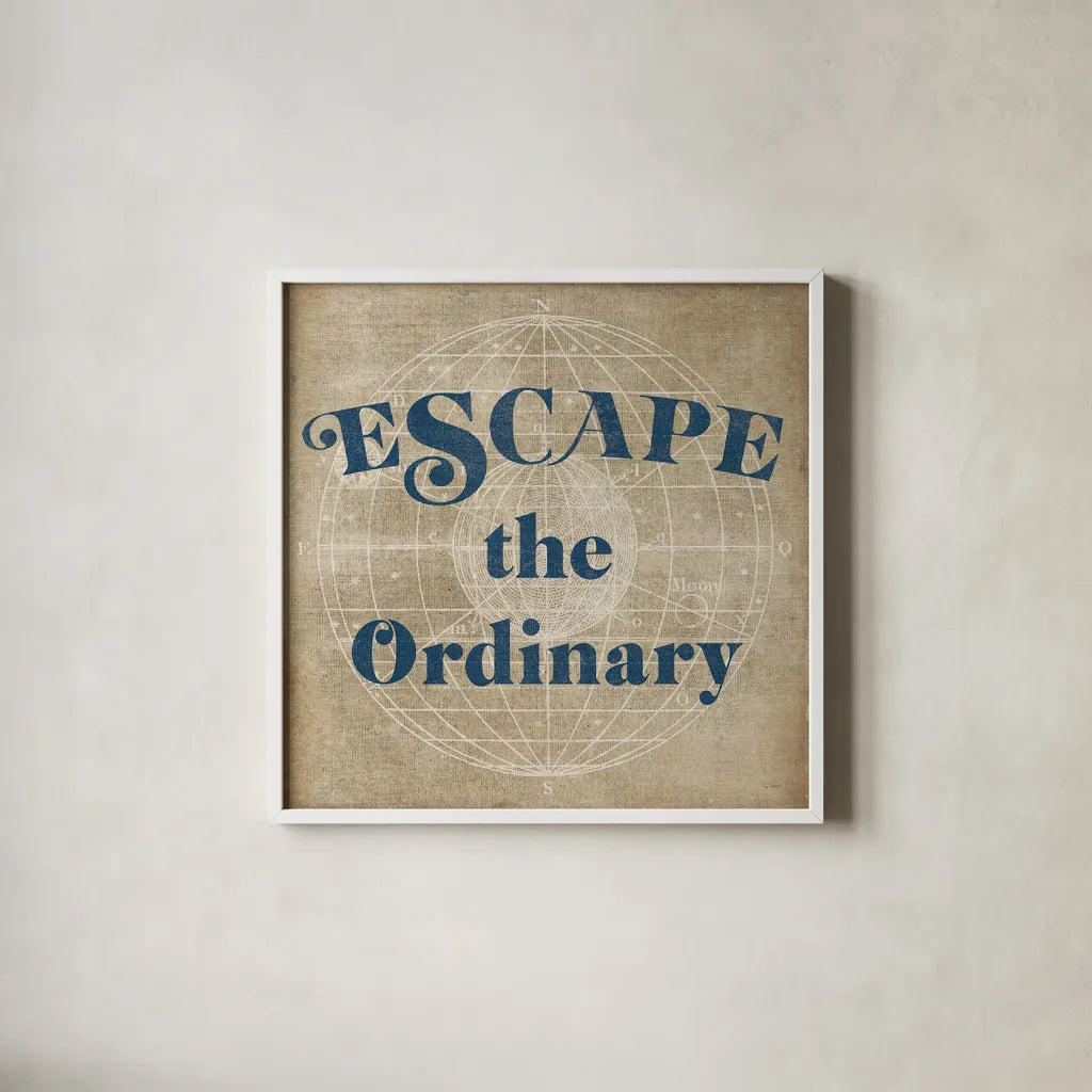 Burlap World Map V by Sue Schlabach. Shown in a crisp white glass frame for a clean and minimalist style. Available as an archival giclee rolled canvas, fine art paper, or poster print. SKU 63691a.