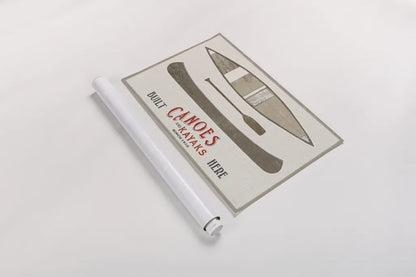 Cabin Life VII Kayak by Sue Schlabach. shown as a rolled paper print. Available as archival giclee rolled canvas, fine art paper, or poster print. SKU 53655i.