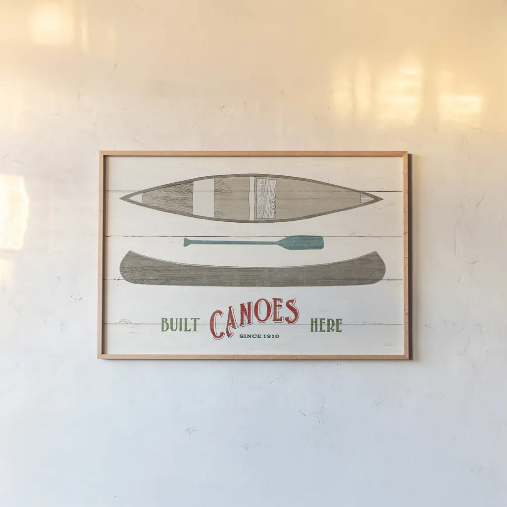 Cabin Life VII Neutral by Sue Schlabach. shown as a paper print in a natural frame. Available as a archival giclee rolled canvas, fine art paper, or poster print. SKU 56243i.