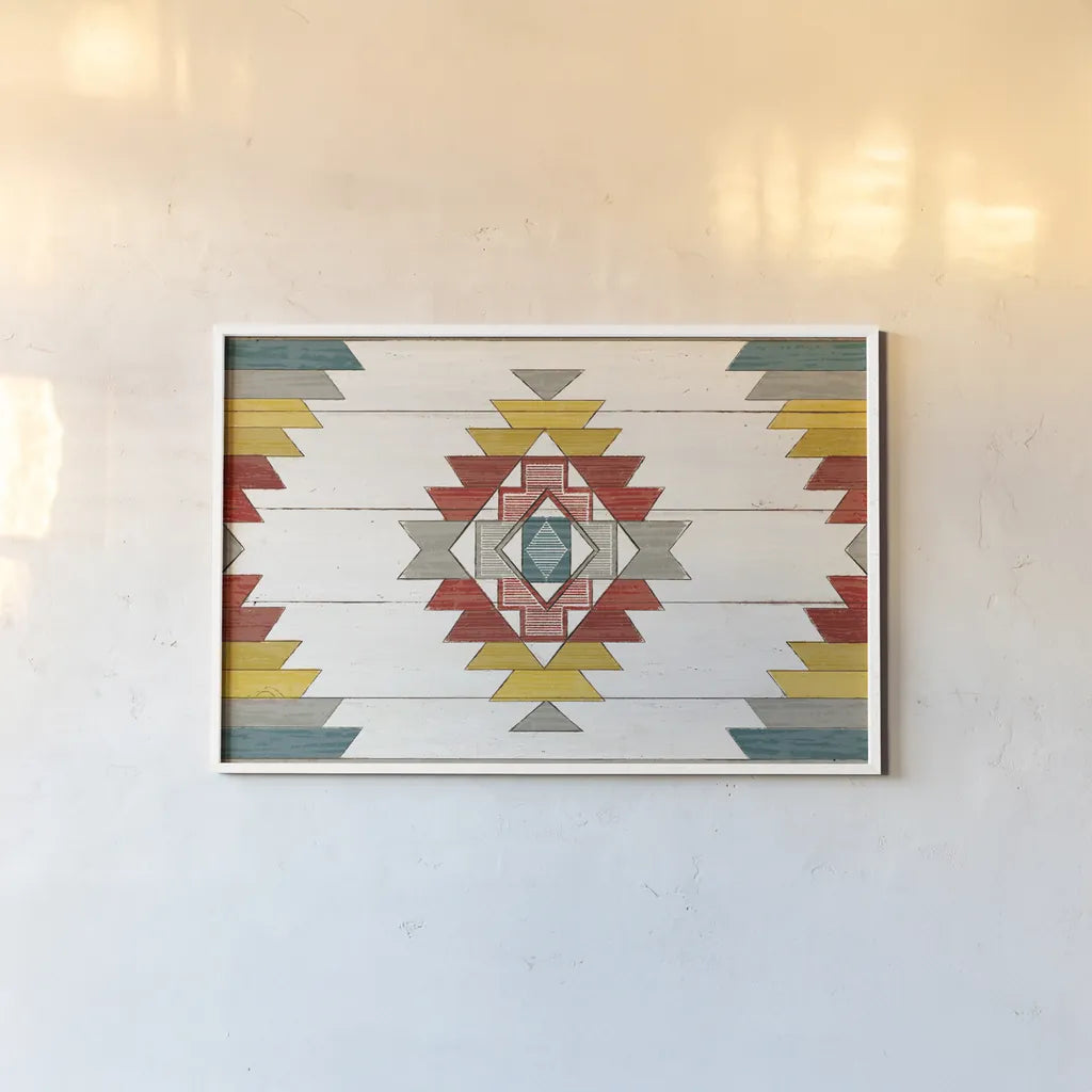 Cabin Life X Neutral v2 by Sue Schlabach. shown as a paper print in a white frame. Available as a archival giclee rolled canvas, fine art paper, or poster print. SKU 56371i.