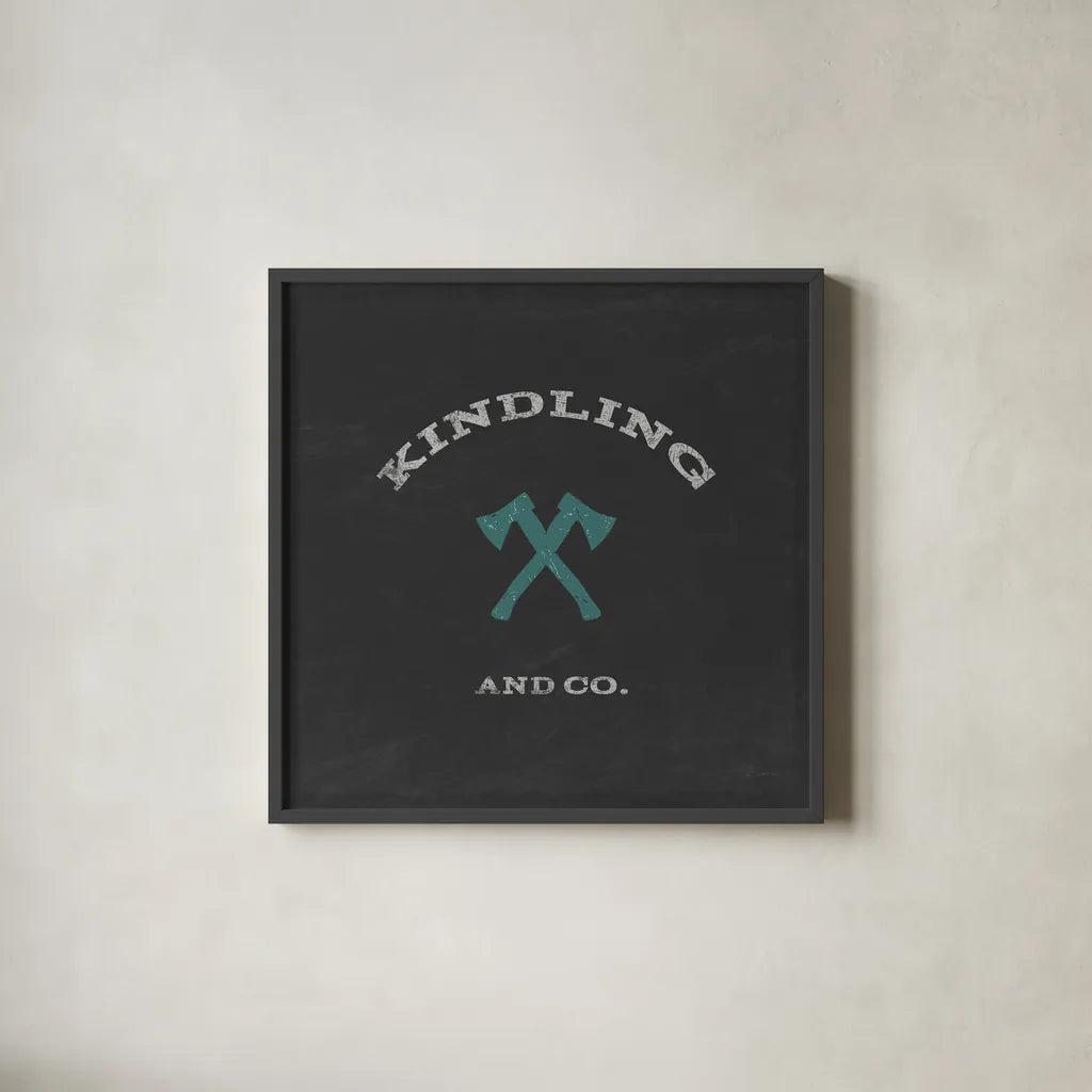 Cabin Life XI by Sue Schlabach. Shown in a sleek black glass frame for a contemporary gallery look. Available as an archival giclee rolled canvas, fine art paper, or poster print. SKU 47901a.