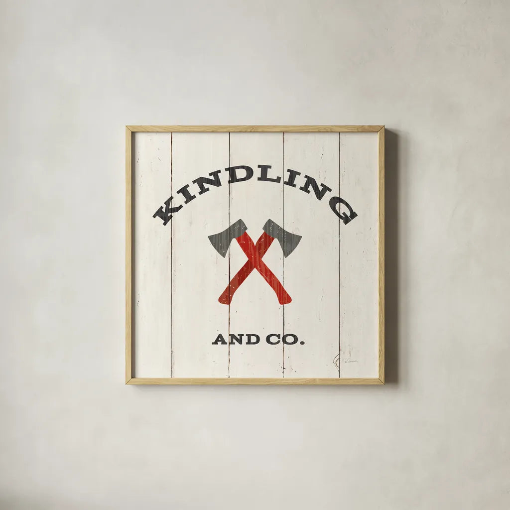 Cabin Life XI Neutral by Sue Schlabach. Shown in a natural wood glass frame for a timeless modern aesthetic. Available as an archival giclee rolled canvas, fine art paper, or poster print. SKU 56246a.