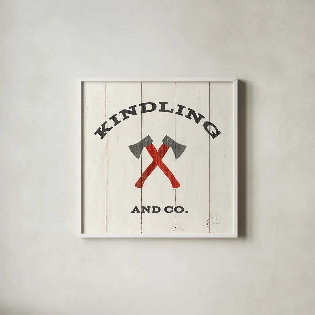 Cabin Life XI Neutral by Sue Schlabach. Shown in a crisp white glass frame for a clean and minimalist style. Available as an archival giclee rolled canvas, fine art paper, or poster print. SKU 56246a.