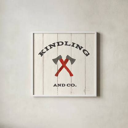 Cabin Life XI Neutral by Sue Schlabach. Shown in a crisp white glass frame for a clean and minimalist style. Available as an archival giclee rolled canvas, fine art paper, or poster print. SKU 56246a.